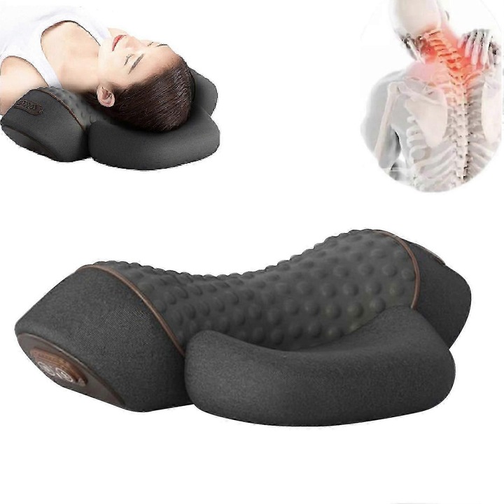 Perna de masaj electrica cu caldura, 41x27.8x3.5cm, design ergonomic, set