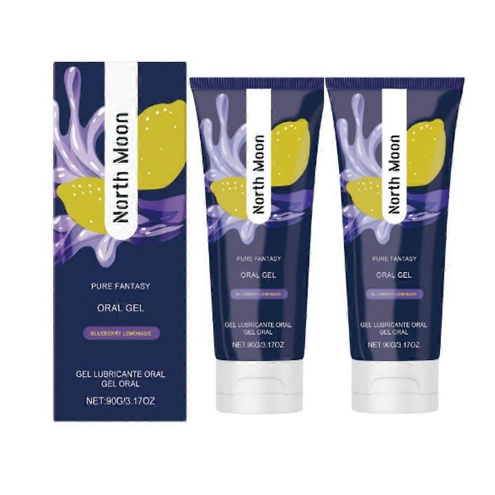 Gel pentru gura, aroma de afine-lamaie, North Moon, 2 bucati, confort natural, utilizare zilnica