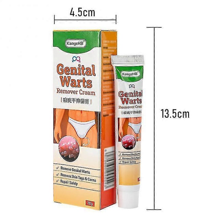Крем за премахване на брадавици, 20г, лечение за кондиломи, херпес, папиломи, всички типове кожа