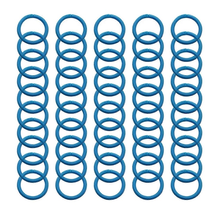 Set 50 inele de legat, plastic, 15mm-40mm, multicolor