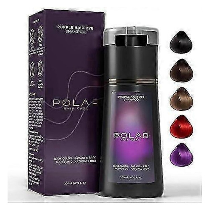 Sampon de par colorant, Polar Haircare, acoperire pentru parul alb, 250ml