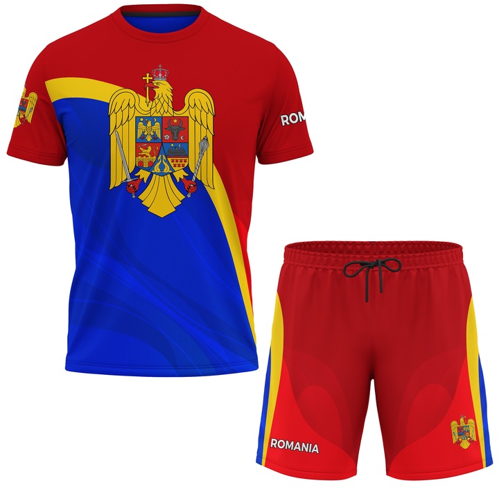 Echipament sportiv copii romania, multicolor, 110 CM