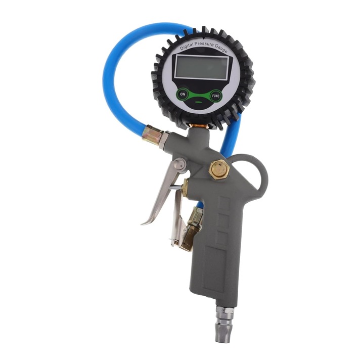 Manometru digital pentru presiunea anvelopelor, ergonomic, utilizare confortabila, 10x5x2cm