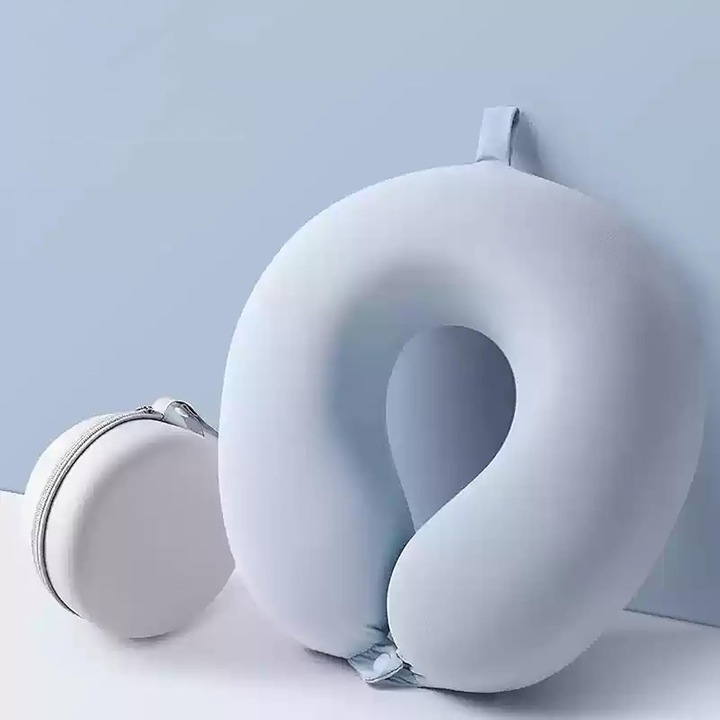 Perna de calatorie U-Form, suport pentru gat, design ergonomic, culoare multicolor, dimensiuni 30x45cm