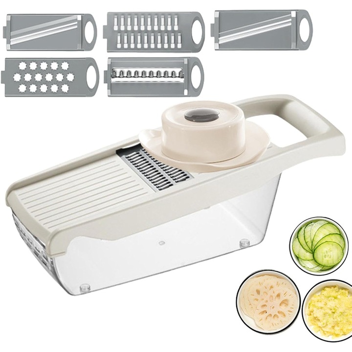 Feliator legume multifunctional 6-in-1 inox alb
