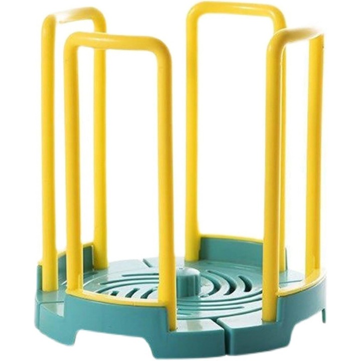 Tányérrendszerező, sárga/zöld