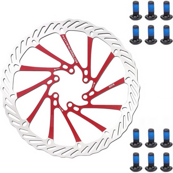 Комплект 2 спирачни диска за велосипед, 203 мм, от неръждаема стомана, за MTB/Road