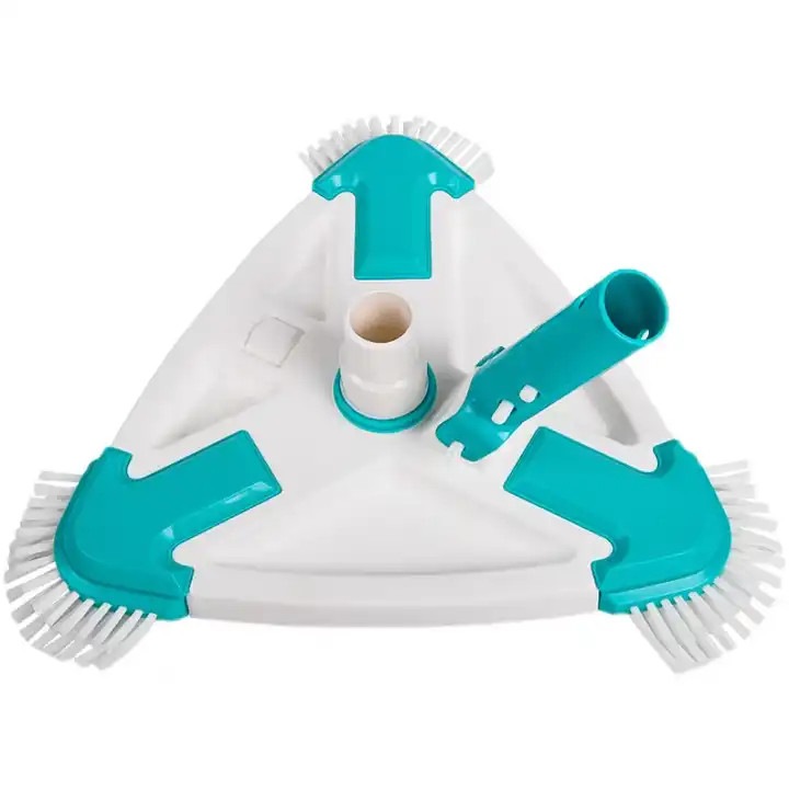 Триъгълна четка за почистване на басейн, бяла/зелена