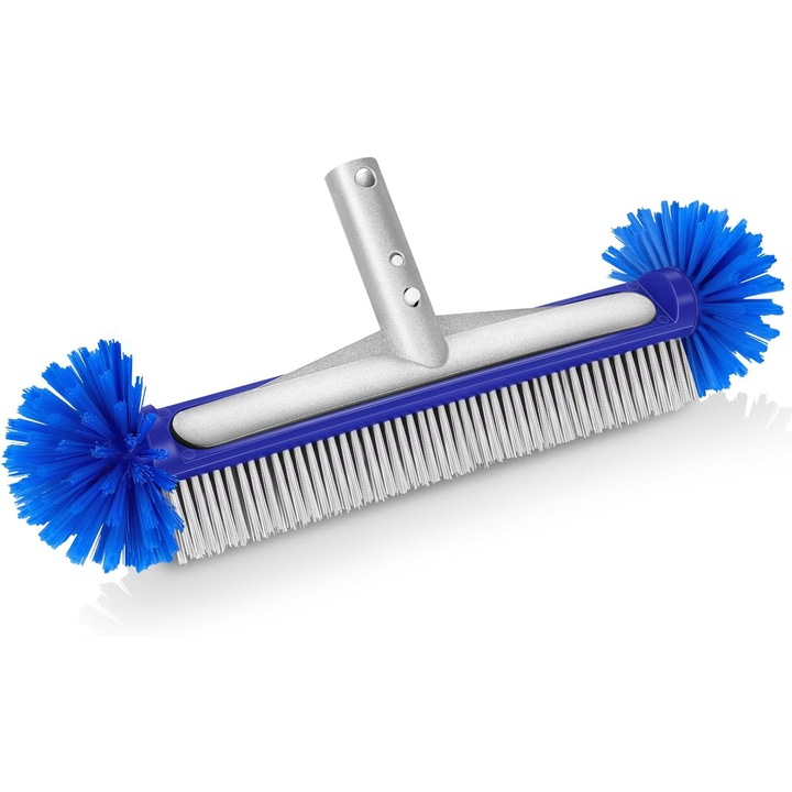 Четка за басейн 17 инча, за почистване на стени и ъгли, лесна за инсталиране глава на четката