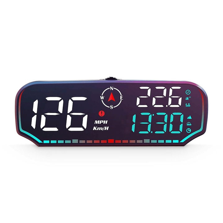 Afisaj Head-up GPS pentru Masina, Vitezometru Digital cu Alarma de ...