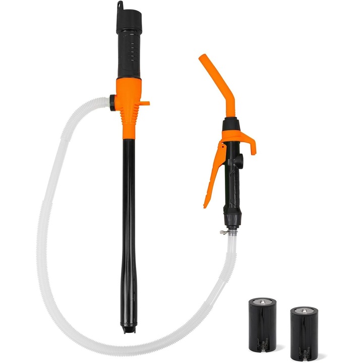 Pompa de combustibil portabila cu baterie, transfer 2.5 galoane, tub de aspiratie 40 cm, echipamente pentru atelier