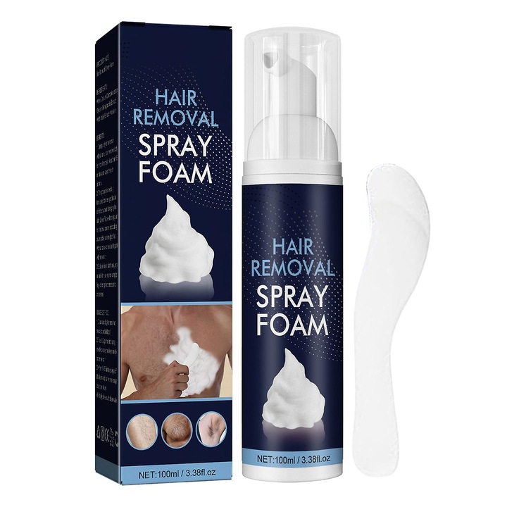 Ceara depilatoare spray, 100ml, ingrediente naturale, aplicabil pe fata si corp