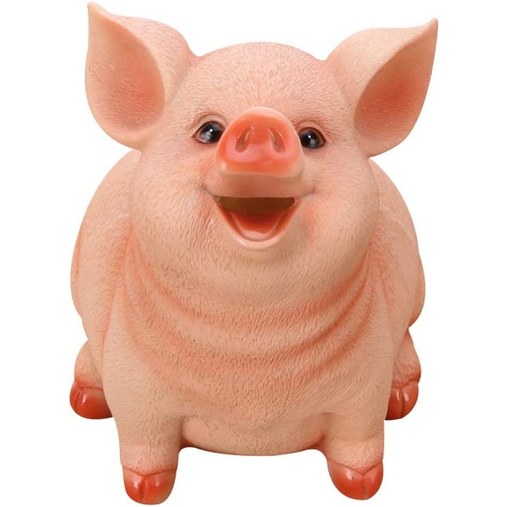 Pusculita, decorativa, 16x16x21cm, capacitate 1000 monede, pentru copii si adulti