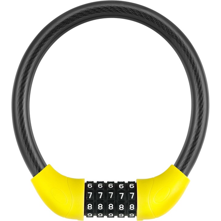 Kerékpár lopásgátló, 5 számjegyű, visszaállítható, nagy fej, fém rézmaggal, 60cm x 18m