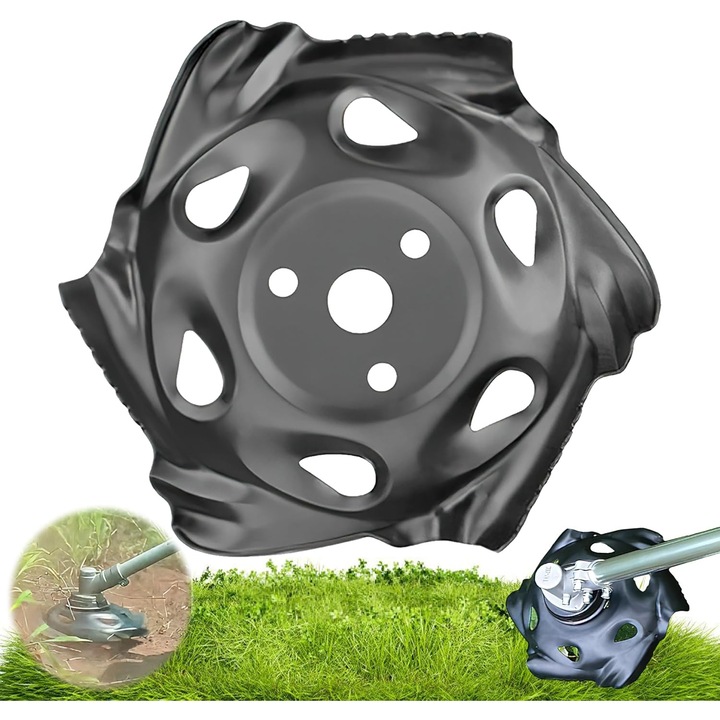 Cap de taiere pentru masina de tuns iarba, 235mm, otel mangan, usor de instalat, 25.4mm