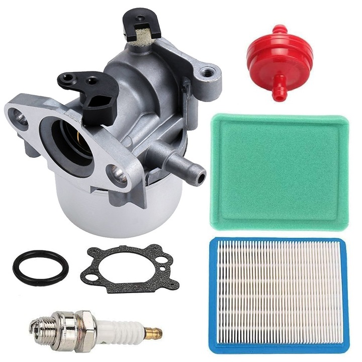Карбуратор за косачки Briggs & Stratton, комплект с уплътнение, филтър и свещ