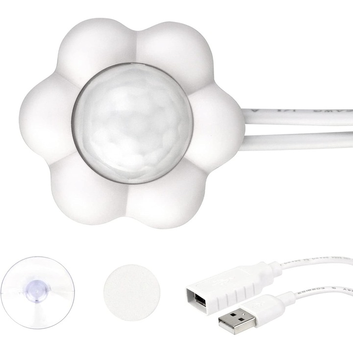 Senzor de miscare pentru fantana de apa pentru animale, automat, USB, 45x45x30mm, economisire energie