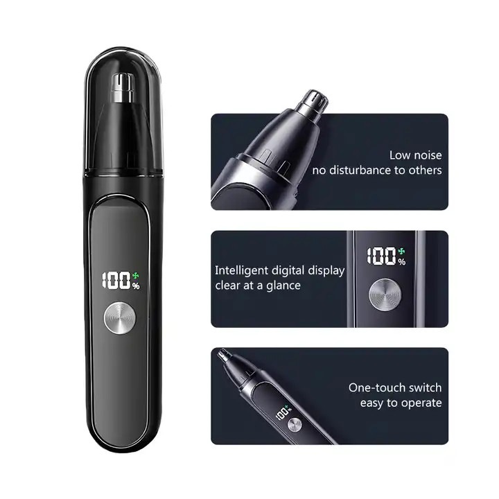 Trimmer multifunctional pentru nas si urechi, 2025, 14.000 RPM, incarcare Type C, alb