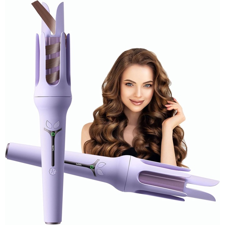 Automatikus hajsütővas, 3 hőmérséklet, LCD kijelző, gyors melegítés, forrázás elleni védelem, lila