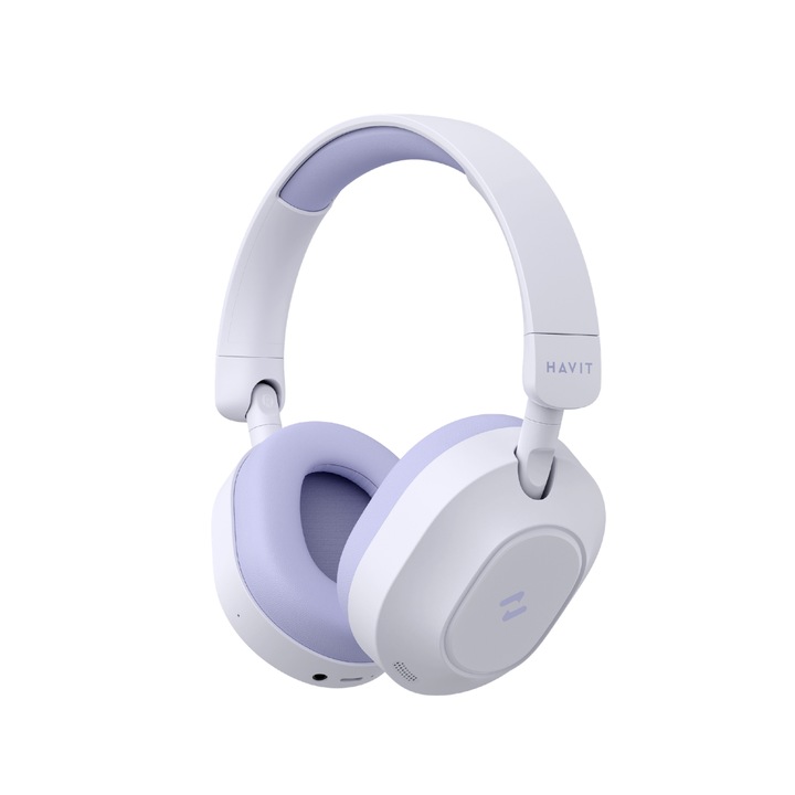 Casti over-ear Bluetooth Havit H668BT, BT 5.4, ANC -25dB, autonomie 80h, Hi-Res, Mov
