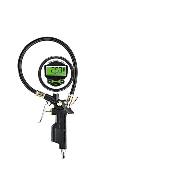 Manometru digital pentru gonfleur de masina, bicicleta si motocicleta, ecran LCD, metal