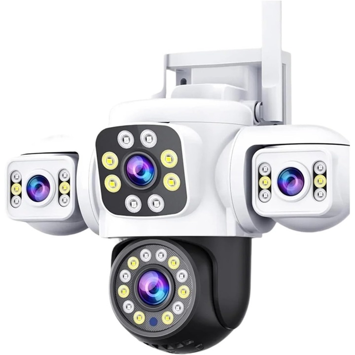 Камера за наблюдение 6K UHD, 8MP, AI откриване, автоматично проследяване, водоустойчива за външна употреба, Wi-Fi