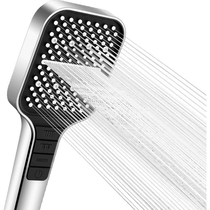 Dus cu presiune mare, 7 moduri, anti-incarcare, 145 duze din silicon, ABS, set