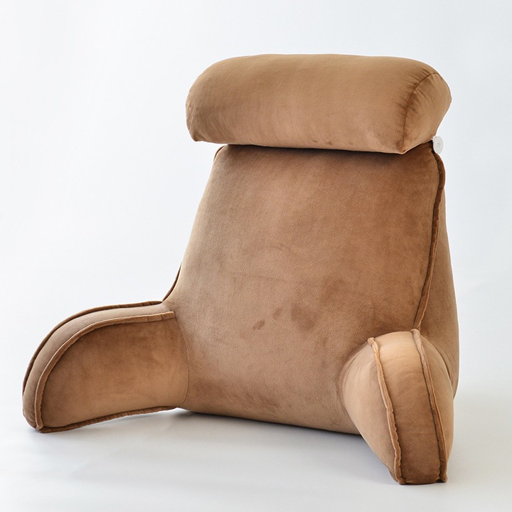 Perna de lectura, cotiere, 75x40x55cm, confortabil, ergonomic, maro