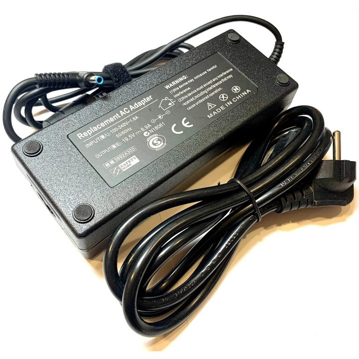 Încărcător Dowellon, compatibil cu HP 19.5V 6.9A 134W 4.5x3.0 cu cablu de alimentare