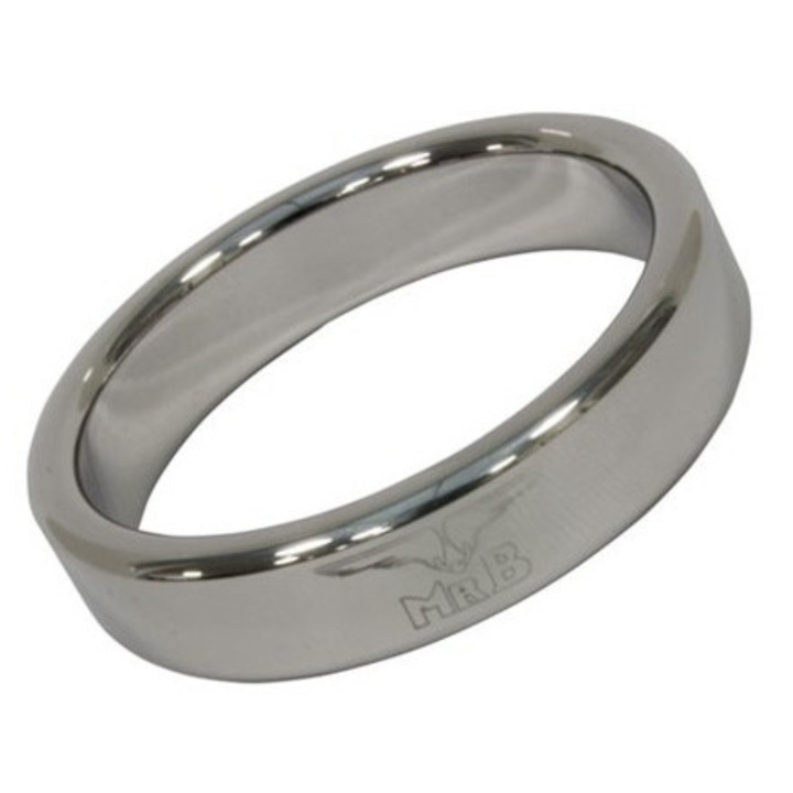Inel penis Mister B, model Stainless Cockring Light, 4mm grosime, 55mm diametru interior, inox, usor de curatat