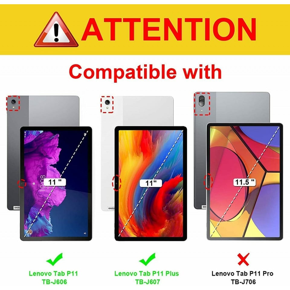 Husa pentru tableta Lenovo Tab P11/P11 Plus de 11 inch din silicon mat