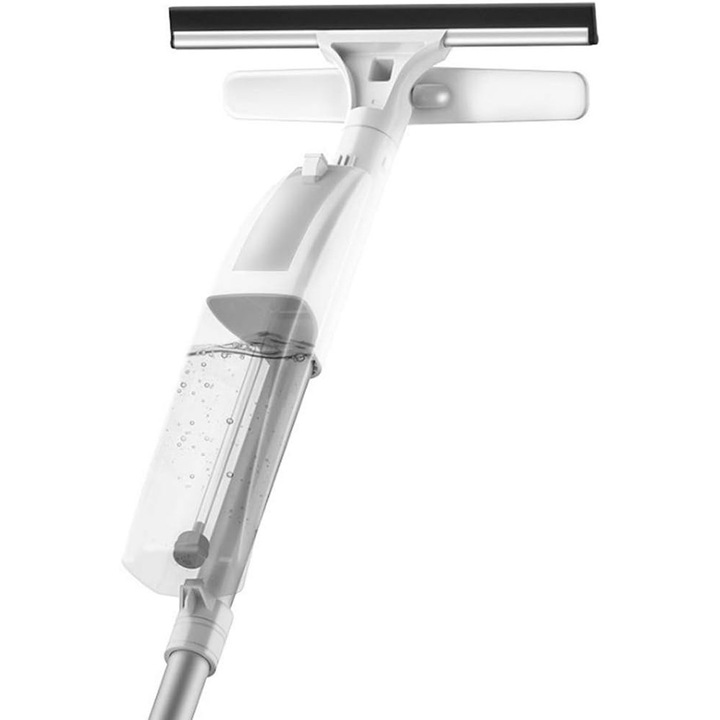 Устройство за почистване на прозорци CleanView 2 в 1 ефективност, Бързо почистване без следи/петна, Прецизно пръскане, Силиконова гумена шпатула, Мат