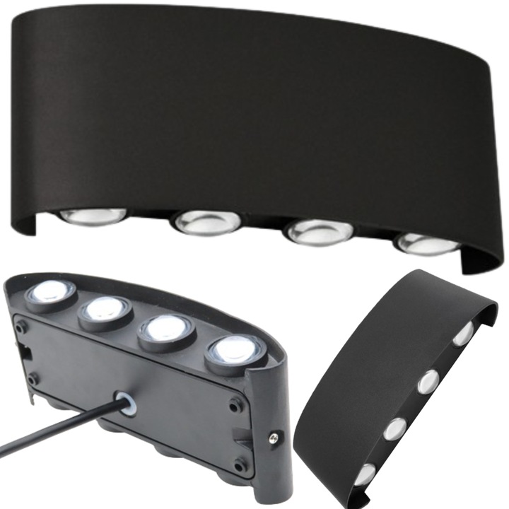 Aplica LED 8W X-PART, waterproof, interior-exterior, culoare neutra