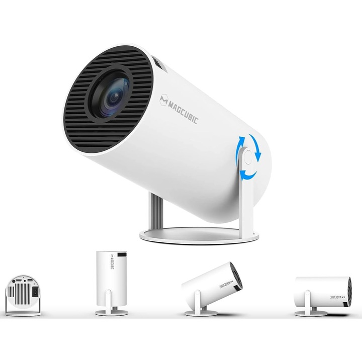 Videoproiector X-PART mini 4K, WiFi, Alb/Negru