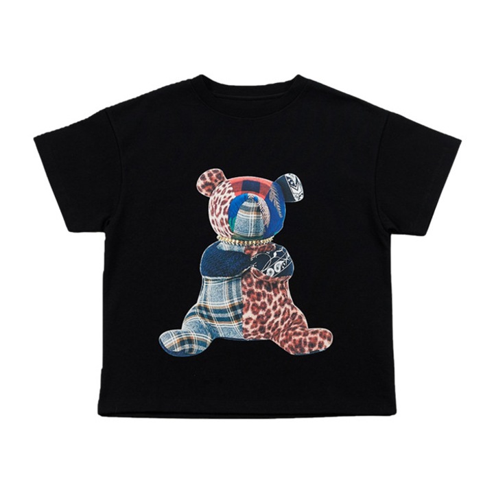 Gyerek póló, APLUS DMINUS, Pamut, Fekete, Fekete