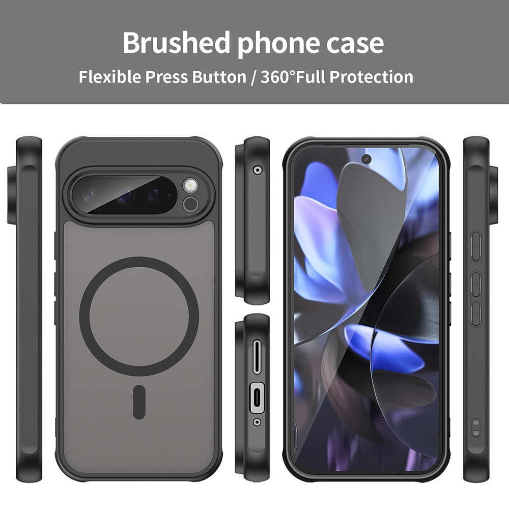 Husă pentru telefon, HaloFrost II, Black, compatibilă MagSafe, protecție avansată, Google Pixel 9 Pro