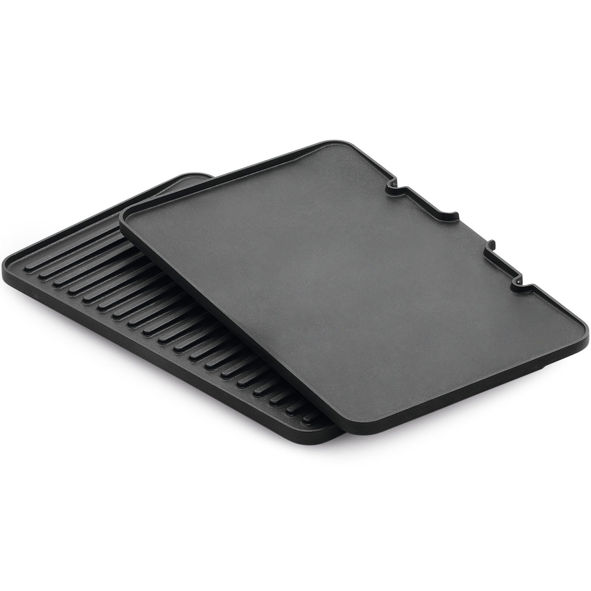 Set 2 placi Braun BRSK006: gratar + plita, 37 x 23 cm, aluminiu turnat, detasabile, compatibile cu gratarul electric Braun Multigrill 9