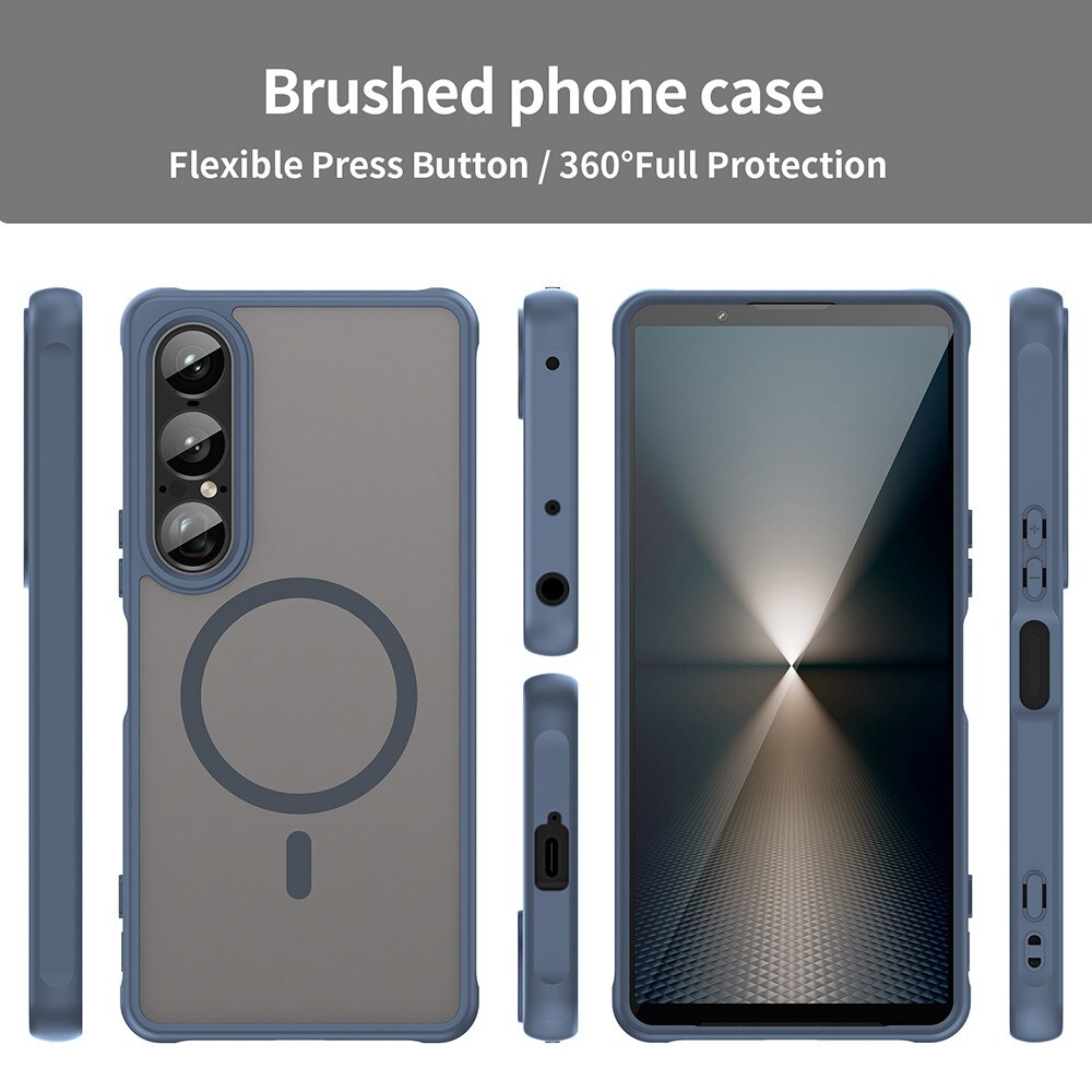 Verco Cover A Libro In Pelle PU Per Sony Xperia 1 II - Custodia Con Porta Carte E Chiusura Magnetica, Nero