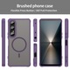 Husa pentru Sony Xperia 1 VII cu protectie pentru lentile si MagSafe EasyCharge Ghost Series Anti-ingalbenire frosted - Mov