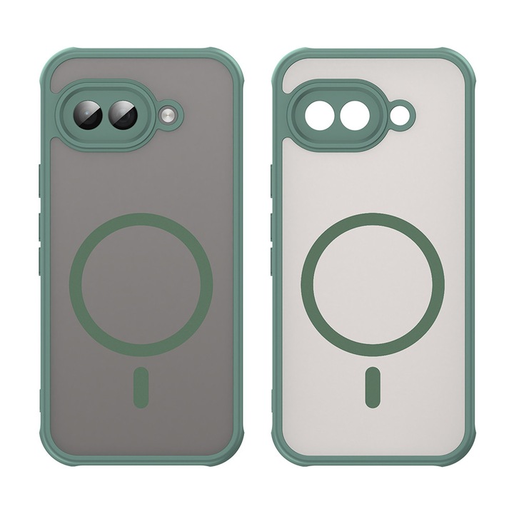 Husa de protectie compatibila cu Google Pixel 9a, HaloFrost II, compatibil MagSafe, TPU, Verde