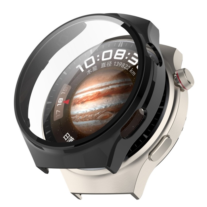 Husa Protectie pentru Huawei Watch 4 Pro + Folie, T31, Lexgard, Deep Dark