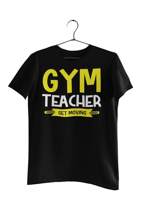 Malfini póló, GYM teacher, fekete, M-es méret