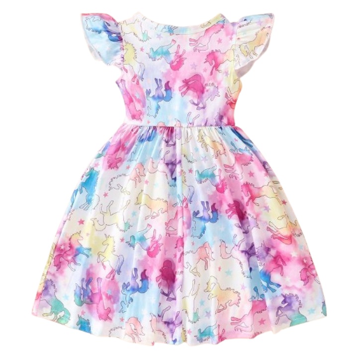 Rochie fetita cu unicorni, Multicolor