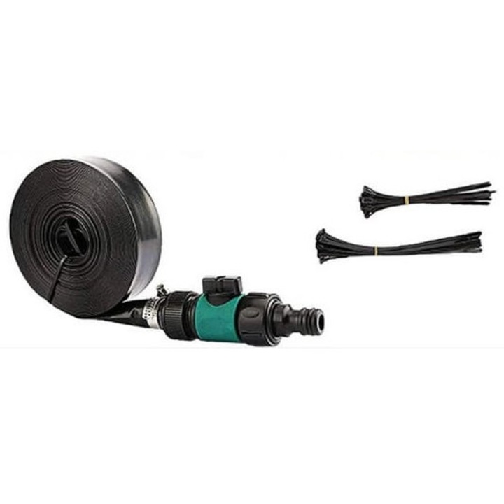 Trambulin locsoló, ZakupyTV, 12m, fekete, 30 darabos szorítókészlet