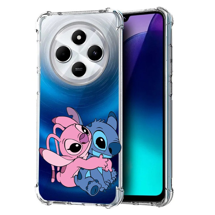 BestCase Anti Shock 1.5MM telefontok, kompatibilis modell Xiaomi Redmi 14C / Redmi 4A / Poco C75, Angel Hugging Stitch, Air Cushion Technology, 1913374 AS 1842
