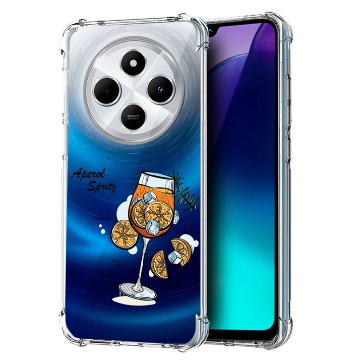 BestCase® Husa pentru Xiaomi Redmi 14C / Redmi 4A / Poco C75, Anti Shock 1.5MM, Aperol Spritz, Protectie camera si ecran, 1913374 AS 1844