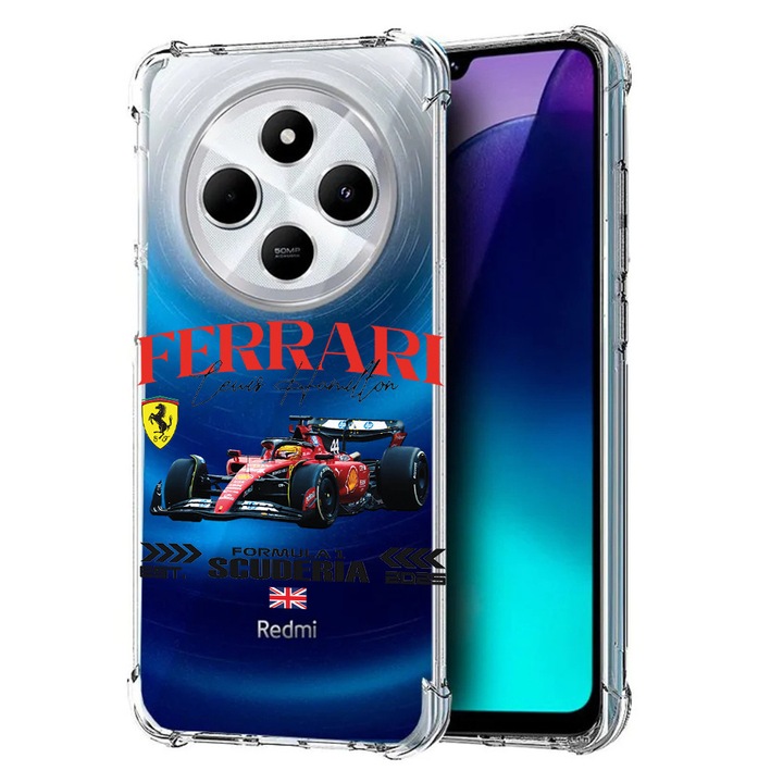 BestCase Anti Shock 1.5MM telefontok, kompatibilis modell Xiaomi Redmi 14C / Redmi 4A / Poco C75, Ferrari Scuderia Formula1, Air Cushion Technology, 1913374 AS 1862