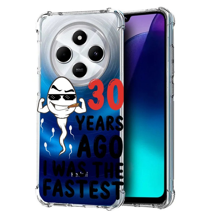 BestCase® Husa pentru Xiaomi Redmi 14C / Redmi 4A / Poco C75, Anti Shock 1.5MM, 30 Years ago I Was the fastes, Protectie camera si ecran, 1913374 AS 1898