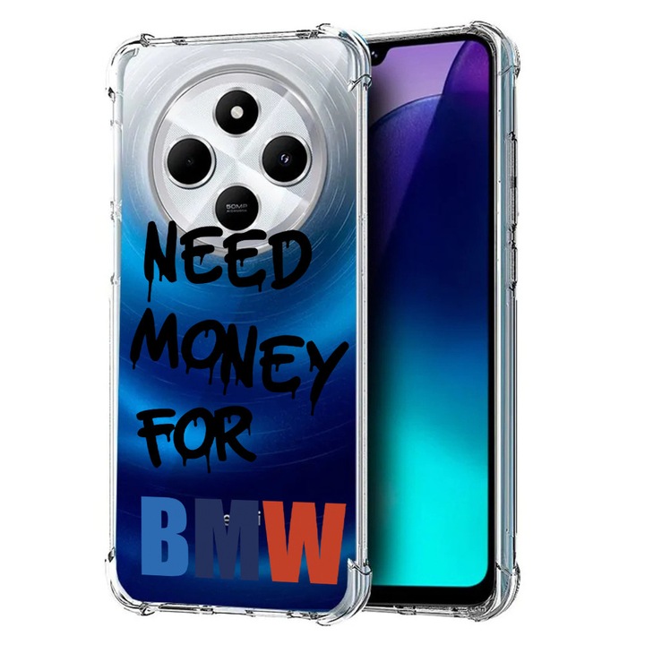 BestCase® Husa pentru Xiaomi Redmi 14C / Redmi 4A / Poco C75, Anti Shock 1.5MM, Need Money For BMW, Protectie camera si ecran, 1913374 AS 1871