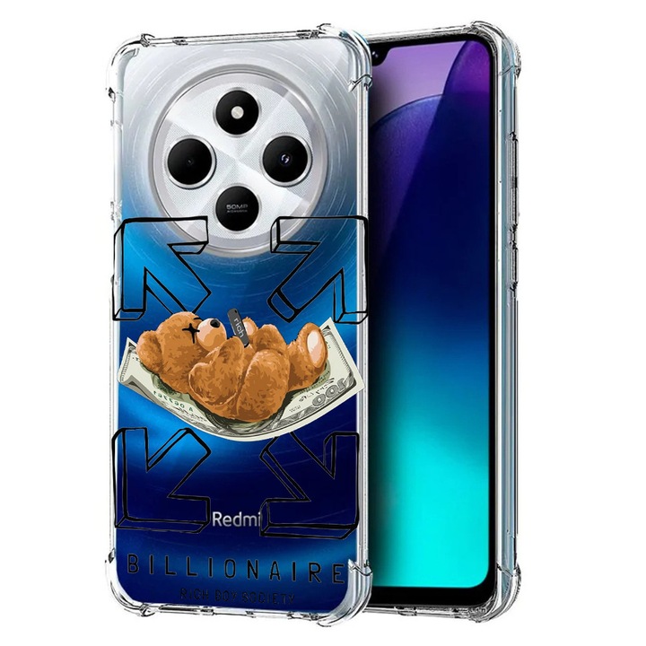 BestCase Anti Shock 1.5MM telefontok, kompatibilis modell Xiaomi Redmi 14C / Redmi 4A / Poco C75, Billionaire Bear, Air Cushion Technology, 1913374 AS 1895